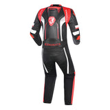 BELA X RACE 2 PC Moto Couro Fatos Preto Branco Vermelho