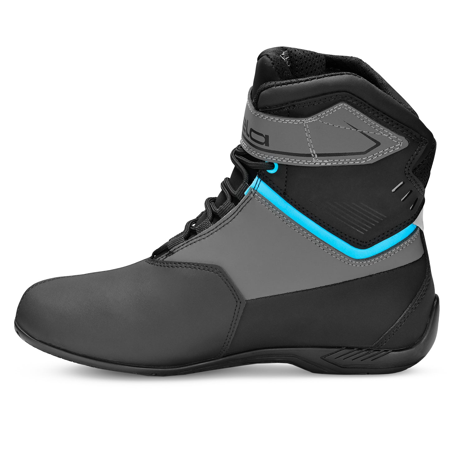 BELA BLAZE Moto Couro Botas Homem Preto Cinza Turquoise – 3 – Maximomoto PT