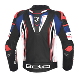 BELA BEAST Moto Couro Homem Preto Branco Azul Vermelho