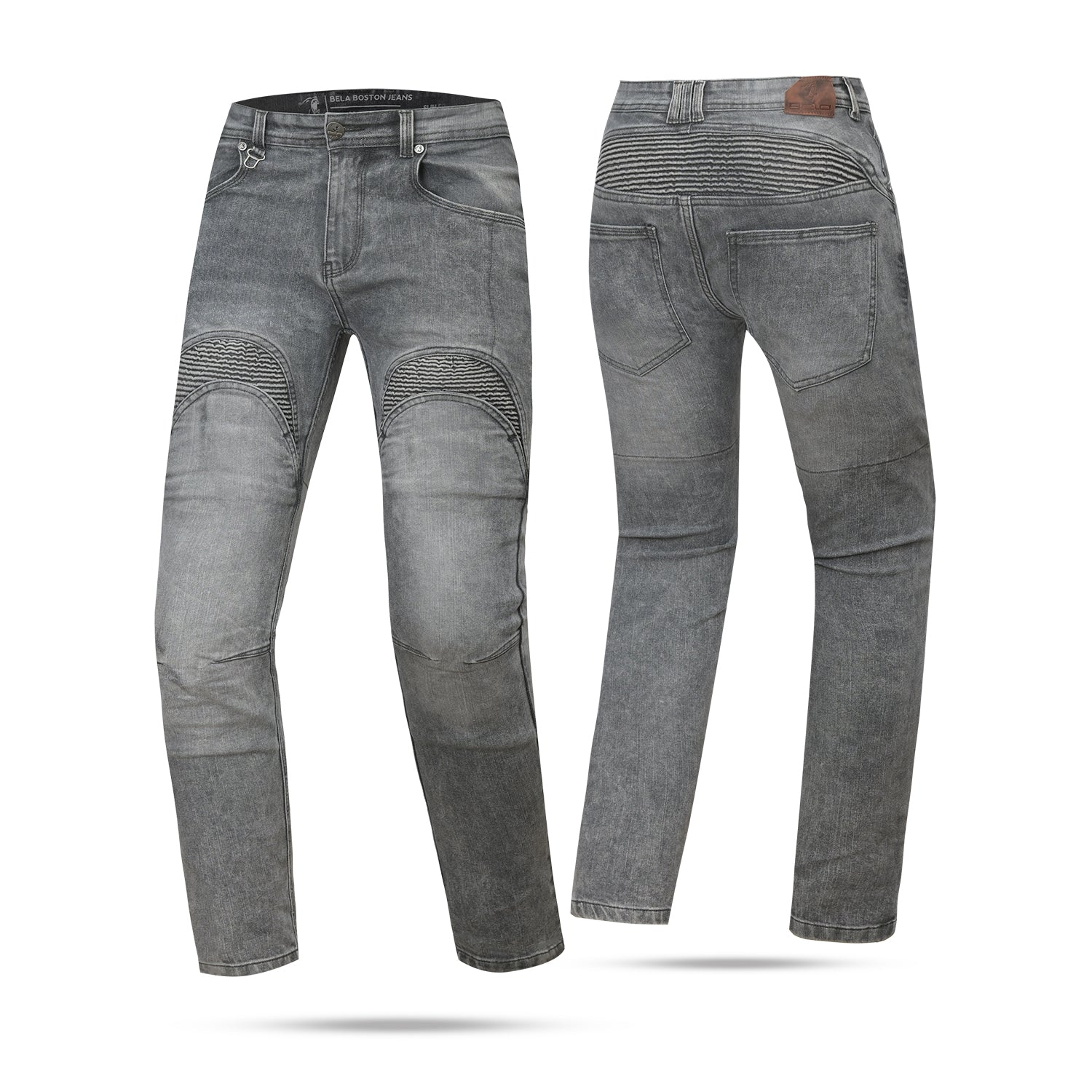 BELA BOSTON Denim Jeans Moto Calcas Preto Random 30L