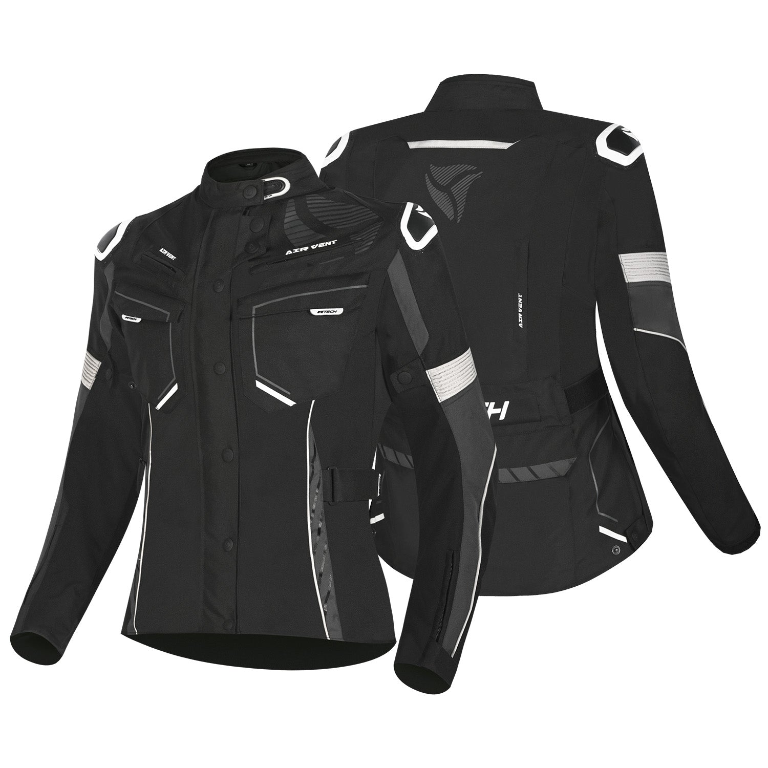 R-TECH KNIGHT RIDER 3 Moto Textil Senhora Longa Casacos Preto Anthra Branco – 2 – Maximomoto PT
