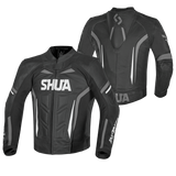SHUA INFINITY BLACK LEATHER JACKET