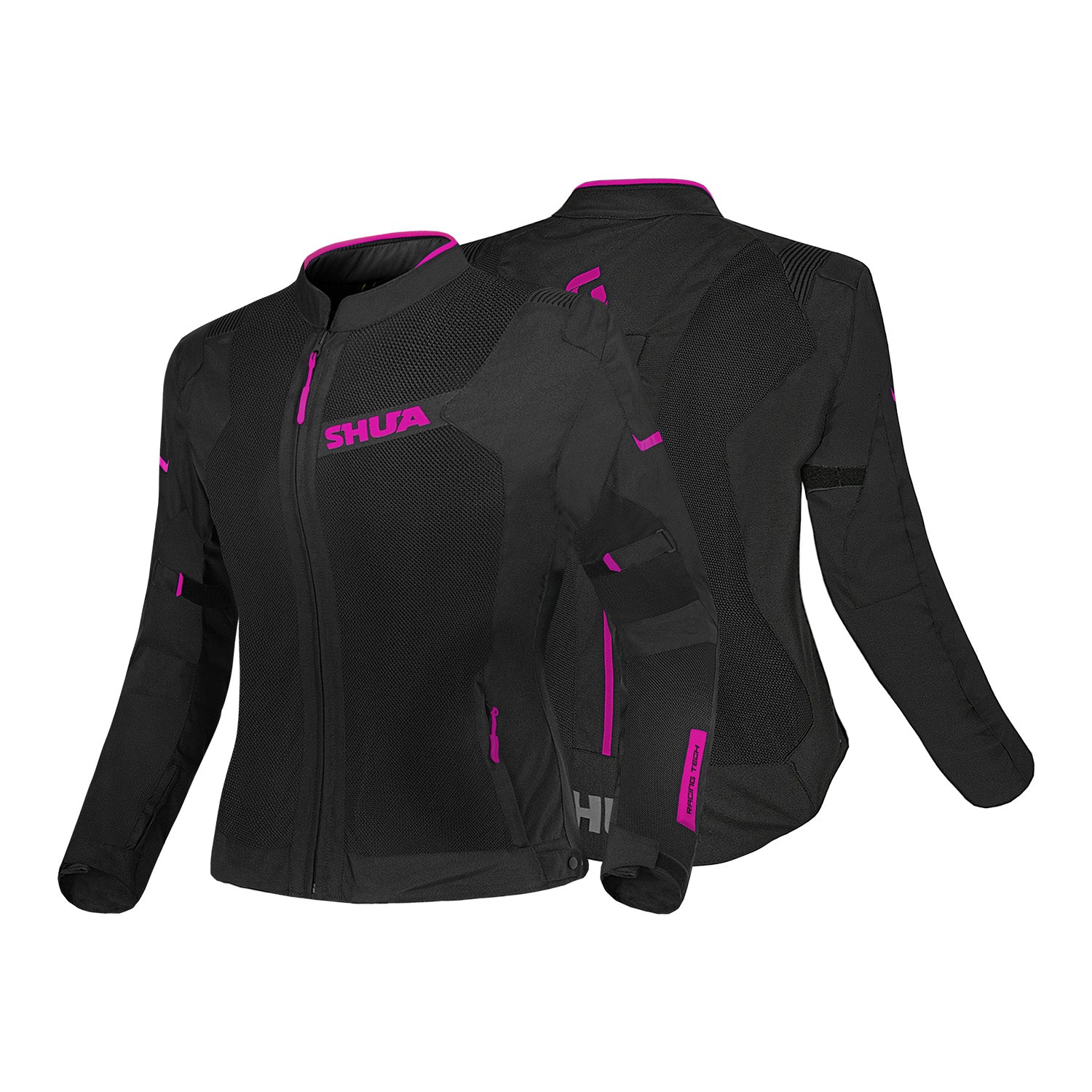 SHUA GRAVITY MESH Motorcycle Women's Textile Coats Black Fuchsia – 2 – Maximomoto PT