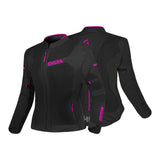 SHUA GRAVITY MESH Motorcycle Women's Textile Coats Black Fuchsia