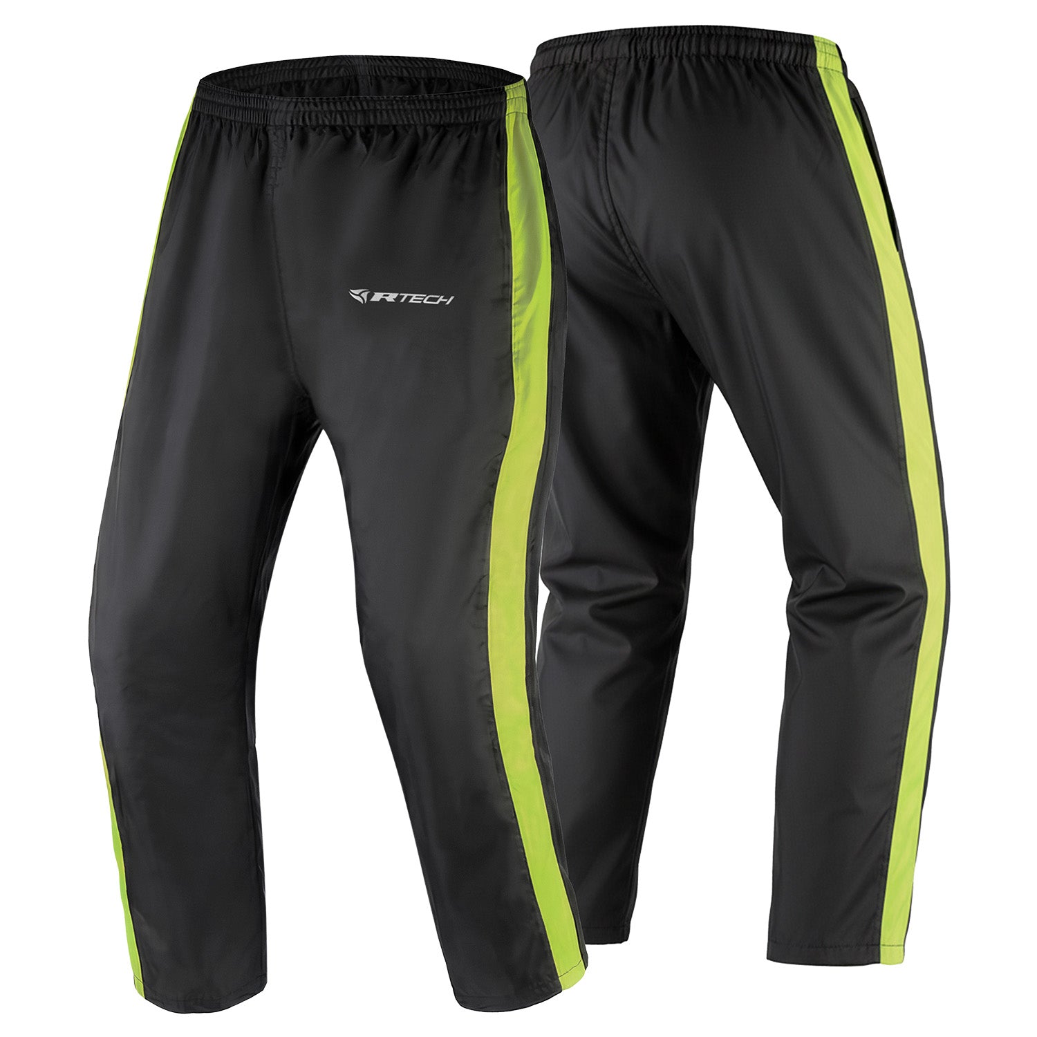 R-TECH RAIN TROUSER Impermeável Moto Textil Calças Preto Fluo Amarelo – 2 – Maximomoto PT