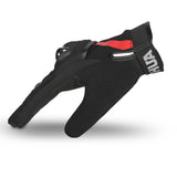 SHUA SHOT Moto Textil Curto Luvas Preto Vermelho