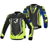 BELA BEAST Moto Couro Homem Preto Branco Amarelo Azul