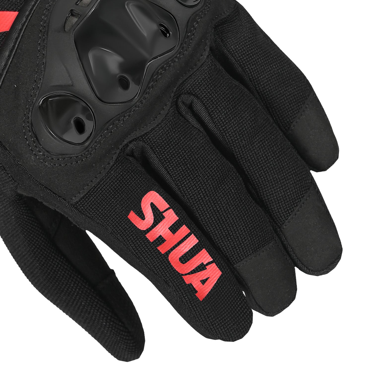 SHUA SHOT Moto Textil Curto Luvas Preto Vermelho – 5 – Maximomoto PT