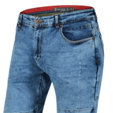 BELA KEVIN Denim Jeans Moto Homem Calcas 34L Aleatório Azul