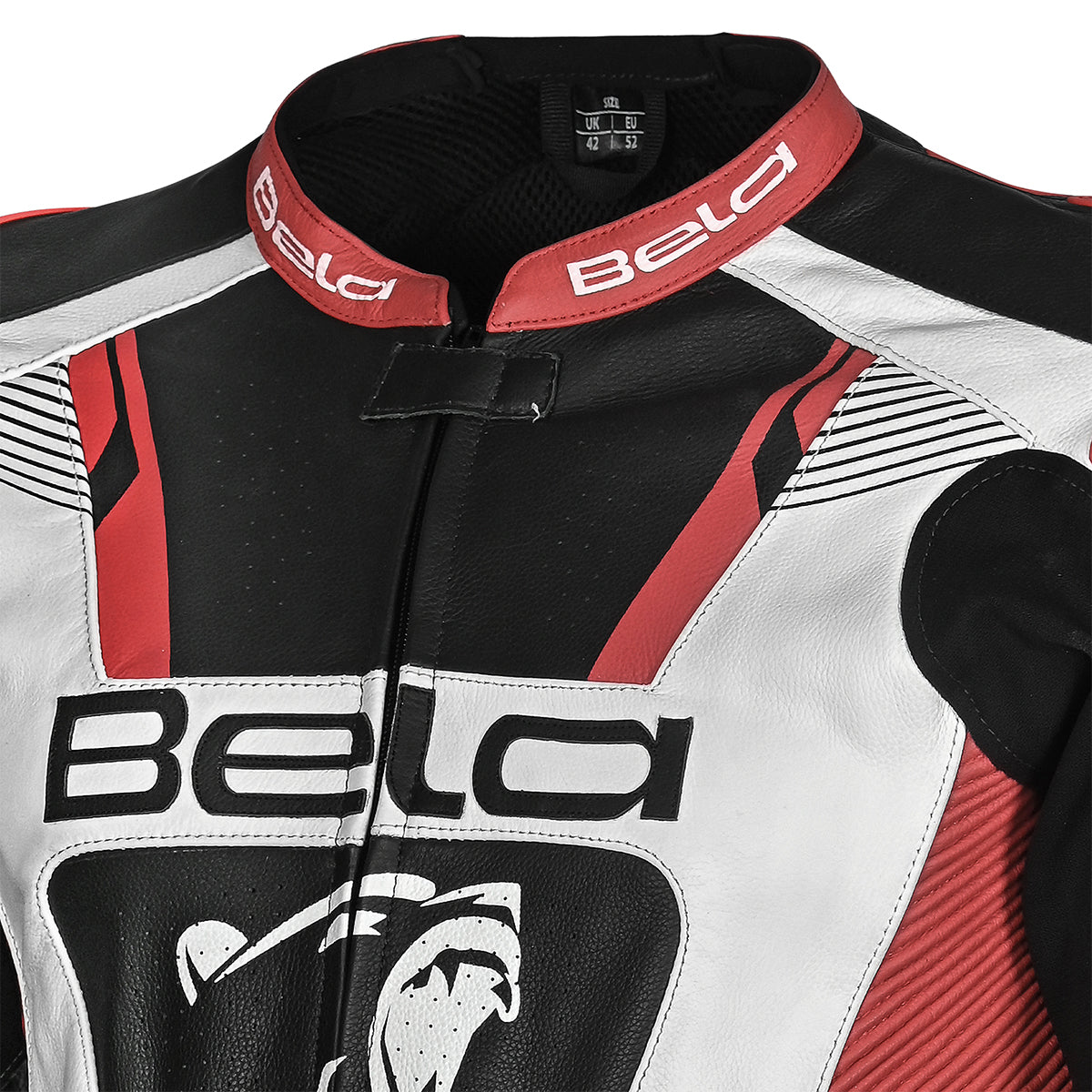 BELA X RACE Moto Couro Casacos Preto Branco Vermelho