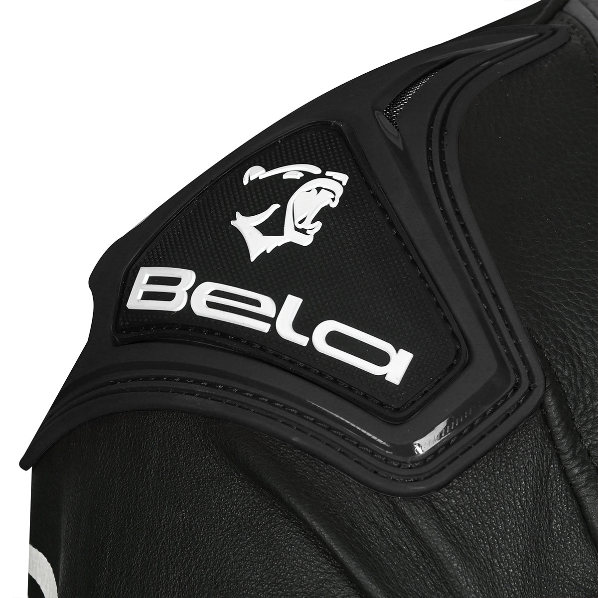 BELA X RACE Moto Couro Casacos Preto Antra Branco
