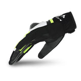 BELA AIR FLOW Motorcycle Leather Gloves Black White Fluorescent Yellow