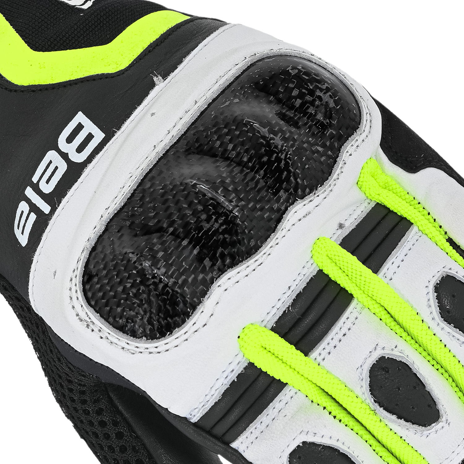 BELA AIR FLOW Motorcycle Leather Gloves Black White Fluorescent Yellow – 4 – Maximomoto PT