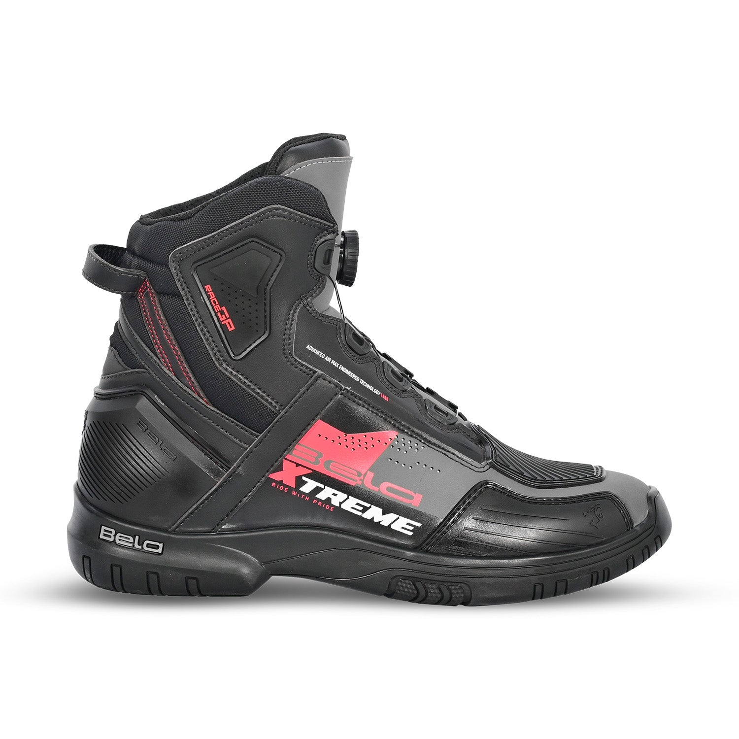 BELA EXTREME FORCE MUJER MOTORCYCLE BOOTS NEGRO GRIS ROJO – 7 – Maximomoto PT