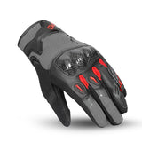 BELA DARING Men's Motorcycle Gloves Textile Red Gray Black