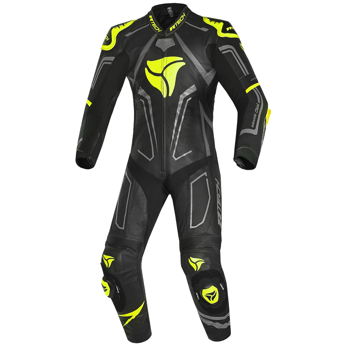 R-TECH RISING STAR 1 PC Moto Fatos Preto Fluorescente Amarelo