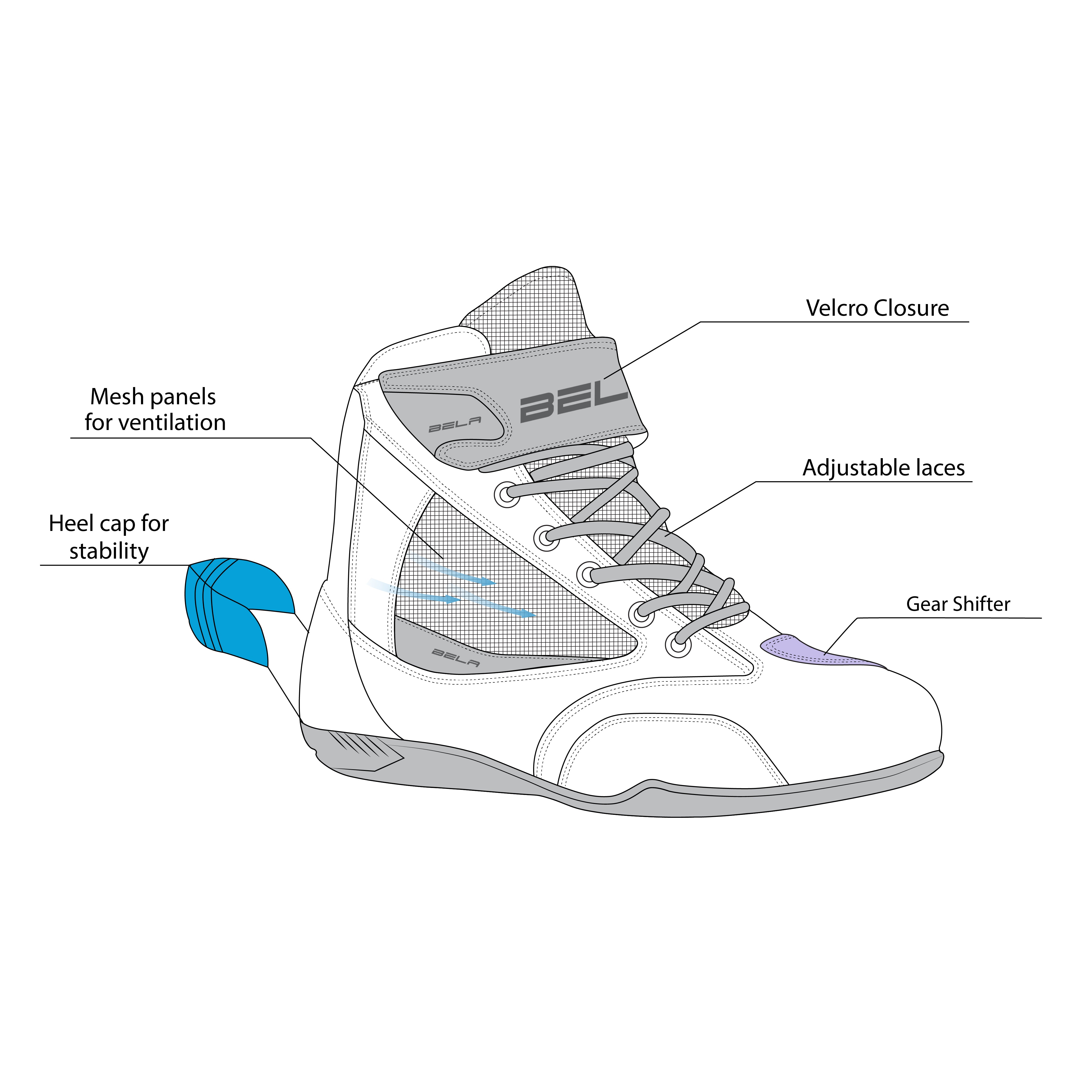BELA Caminhada Homem Moto Breeze Botas - Imagem vetorial 1 de botas