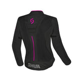 SHUA GRAVITY MESH Motorcycle Women's Textile Coats Black Fuchsia