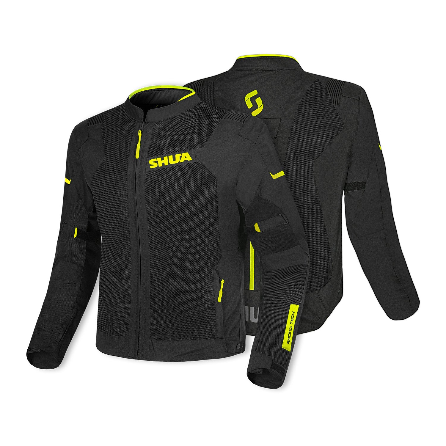 SHUA GRAVITY MESH LITE Moto Homem Textil Casacos Preto Amarelo – 2 – Maximomoto PT