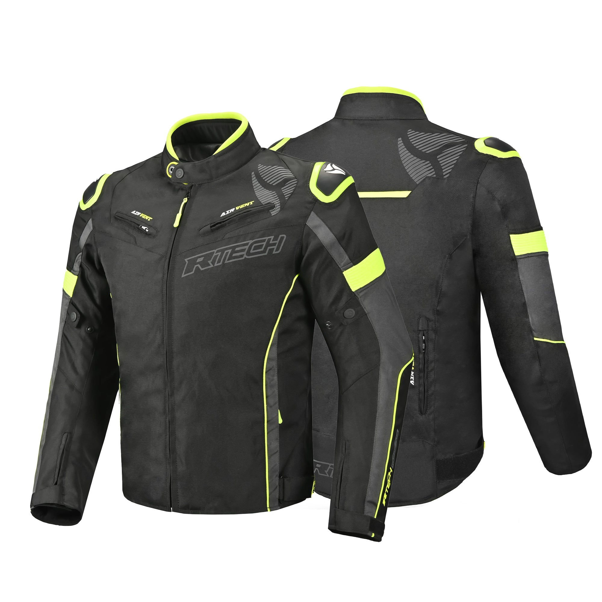 R-TECH KNIGHT RIDER Moto Curta Têxtil Casacos Preto Antracite Amarelo