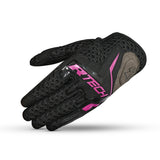 R-TECH RIDE PRO Moto Senhora Luvas Preto Fúcsia
