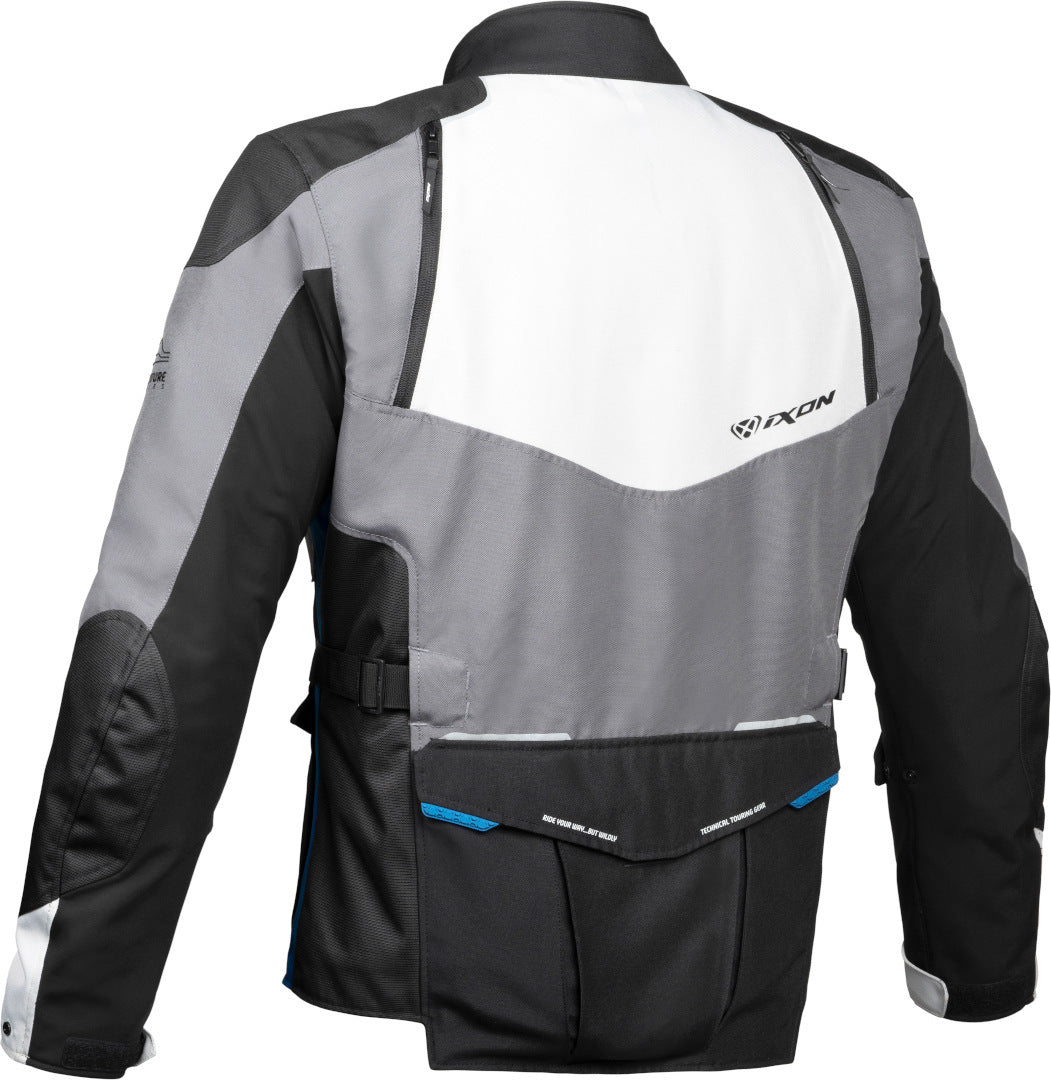 IXON BALDER Hombre Textil Aventura Chaqueta Negro Gris Azul – 2 – Maximomoto PT