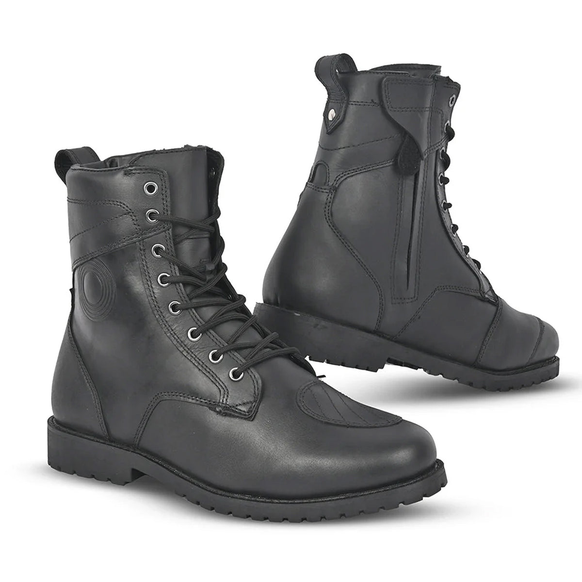 BELA CLASSIC Motorcycle Leather Boots for Men, Black
