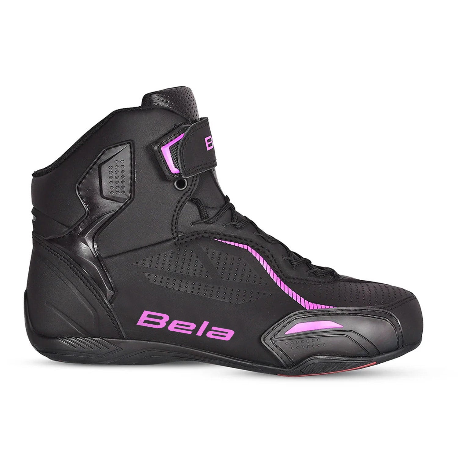 BELA JET EVO Motorcycle Leather Boots for Women, Pink and Black – 2 – Maximomoto PT