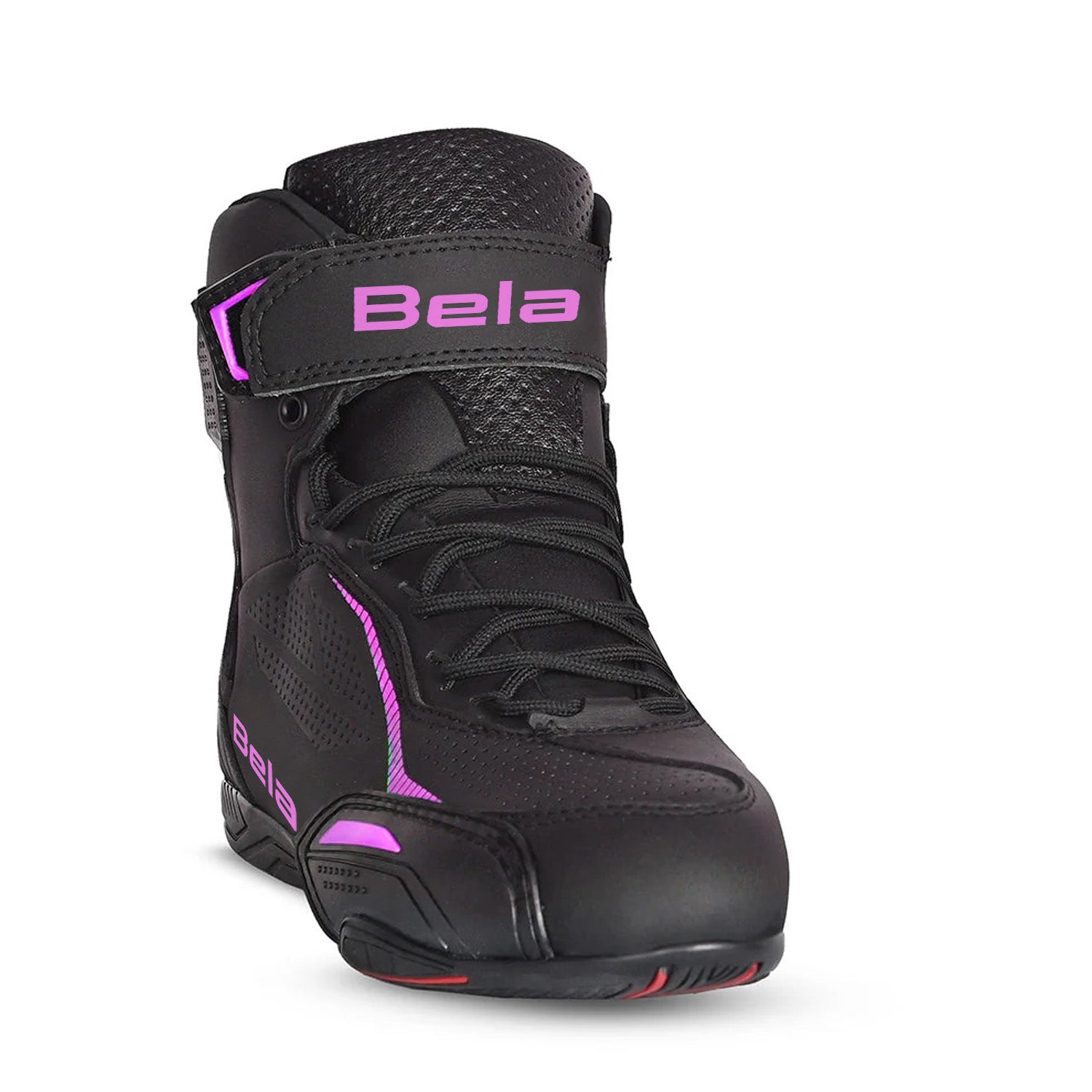 BELA JET EVO Motorcycle Leather Boots for Women, Pink and Black – 6 – Maximomoto PT