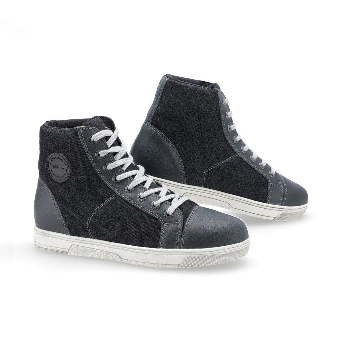 BELA BLAKE Leather Motorcycle Men's Boots Black