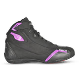Beautiful Kiva Women's Motorcycle Leather Boots Black Purple