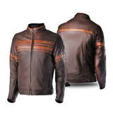 BELA Merlin Leather Motorcycle Coats Brown