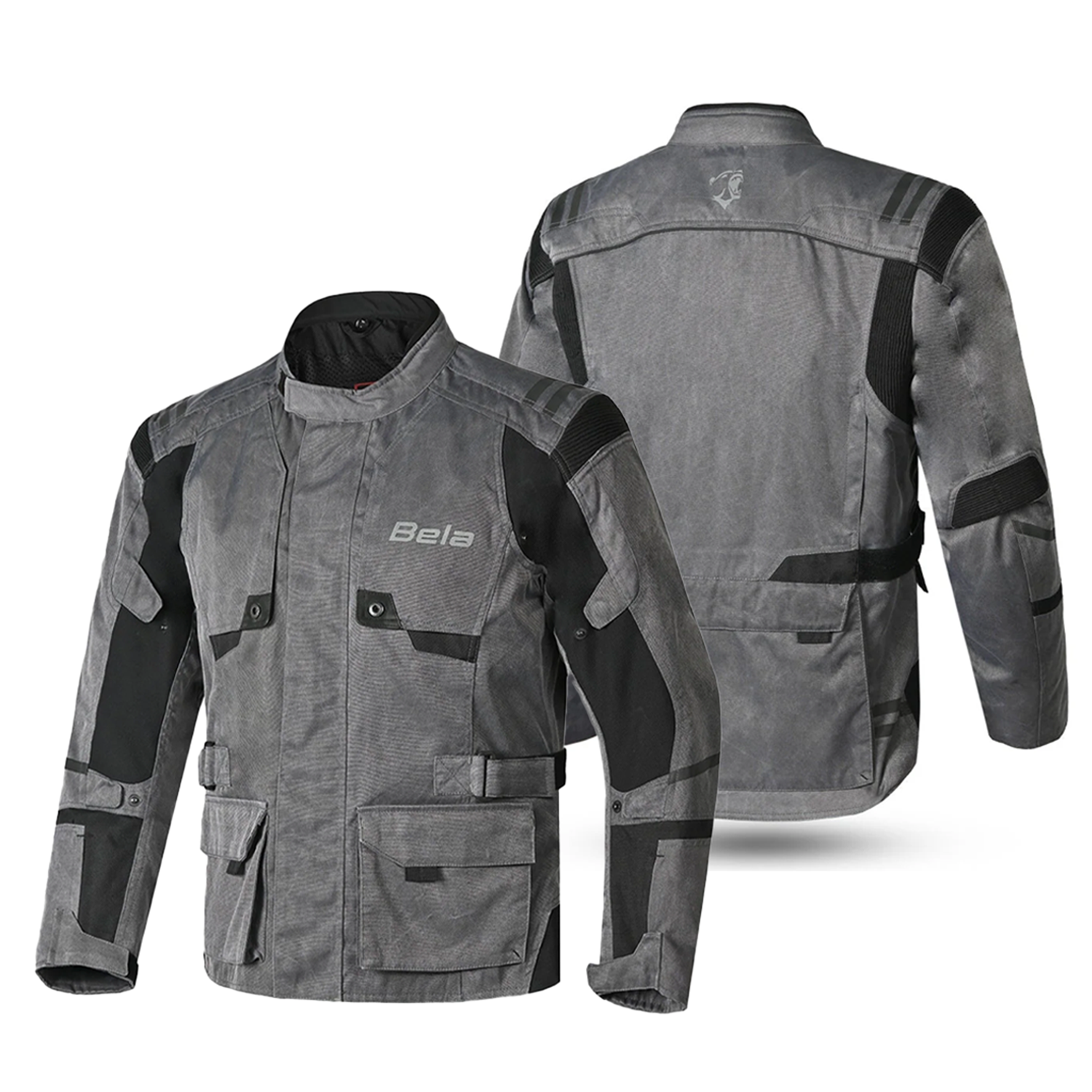 BELA Alpha Vintage Motocicleta Têxtil Casacos Cinza – 2 – Maximomoto PT