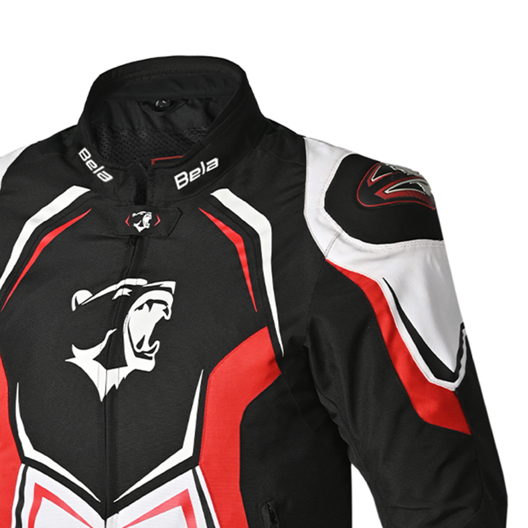 BELA Chaser Casacos De Moto Textil Preto Branco Vermelho – 7 – Maximomoto PT
