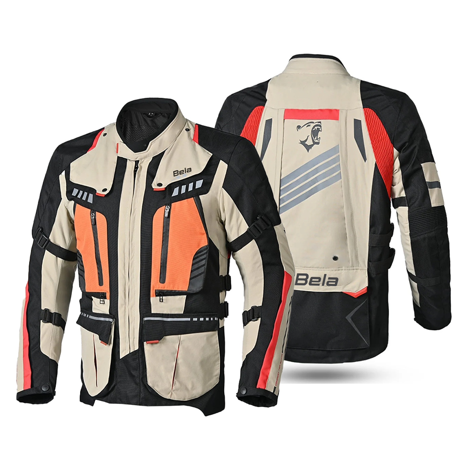 BELA Hailstorm Moto Textil Casacos Crème Preto Amarelo – 2 – Maximomoto PT