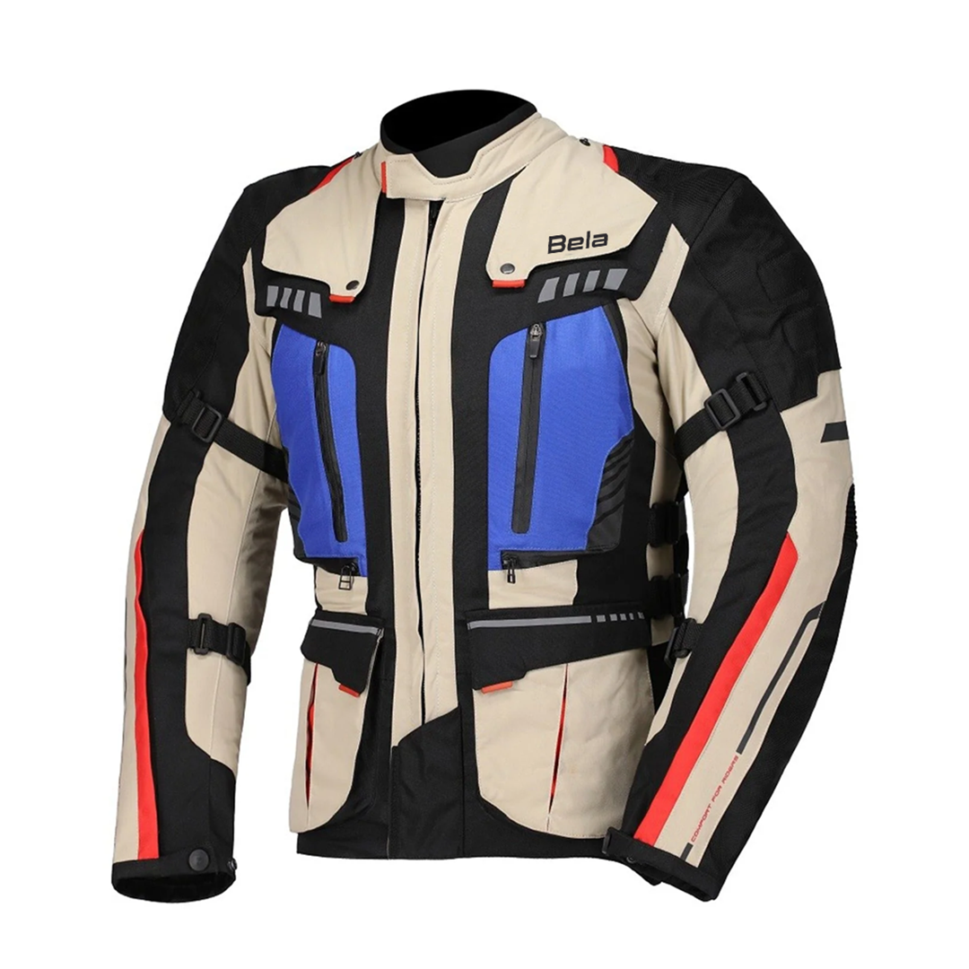 BELA Hailstorm Textile Motorcycle Jackets Cream Black Blue