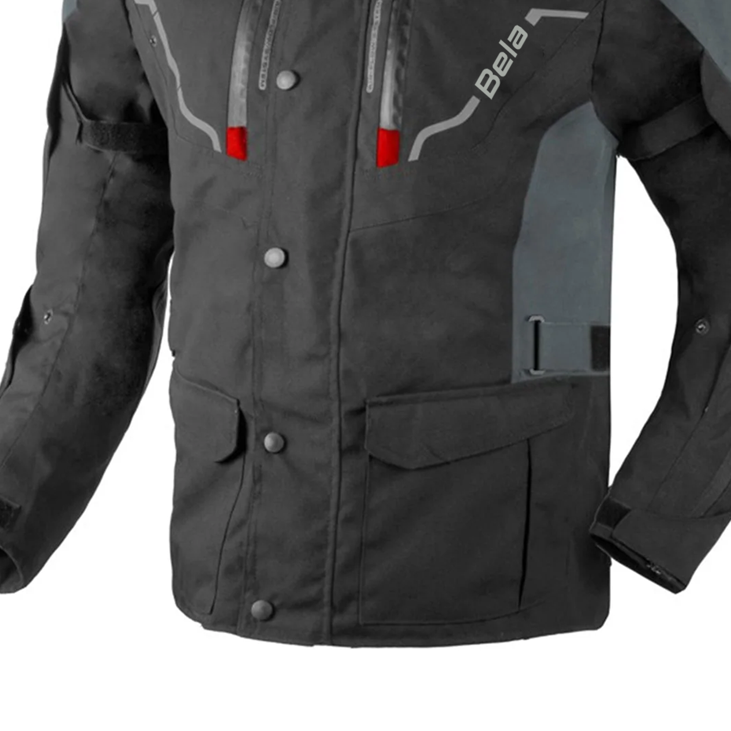 BELA NORDIC 4 Moto Textil Casaco Preto Cinza Vermelho – 3 – Maximomoto PT