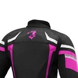 BELA Rebel Rider Casacos De Moto Textil Senhora Preto Rosa Fluor
