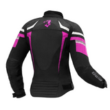 BELA Rebel Rider Casacos De Moto Textil Senhora Preto Rosa Fluor