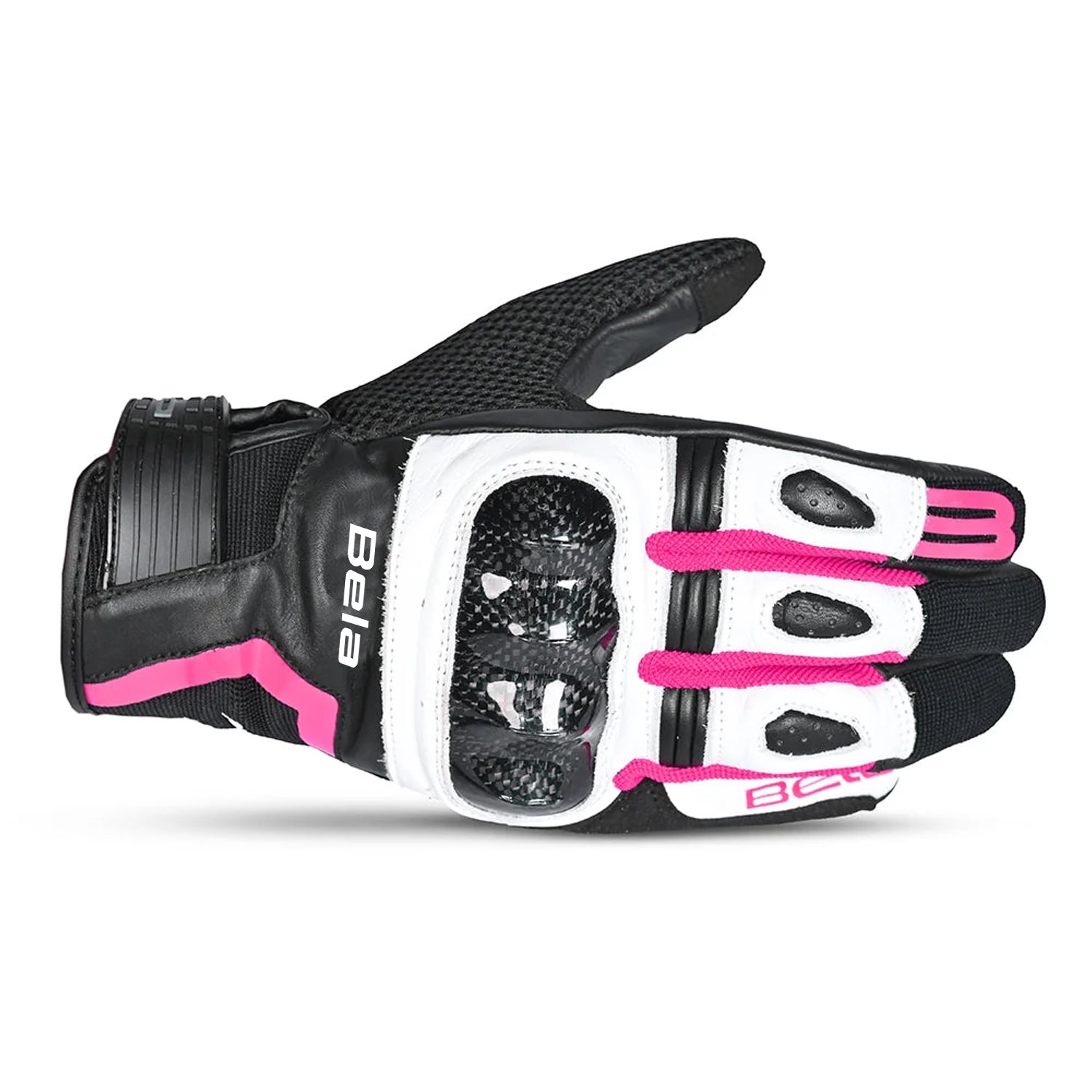 BELA AIR FLOW Moto Textile Gloves for Women, Black and Pink – 2 – Maximomoto PT