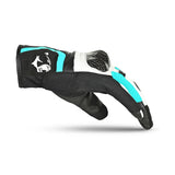 BELA AIR FLOW Moto Senhora Couro Luvas Turquesa Preta