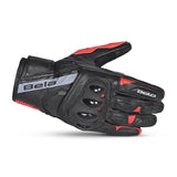BELA BLAST Women's Motorcycle Leather Gloves Black Red