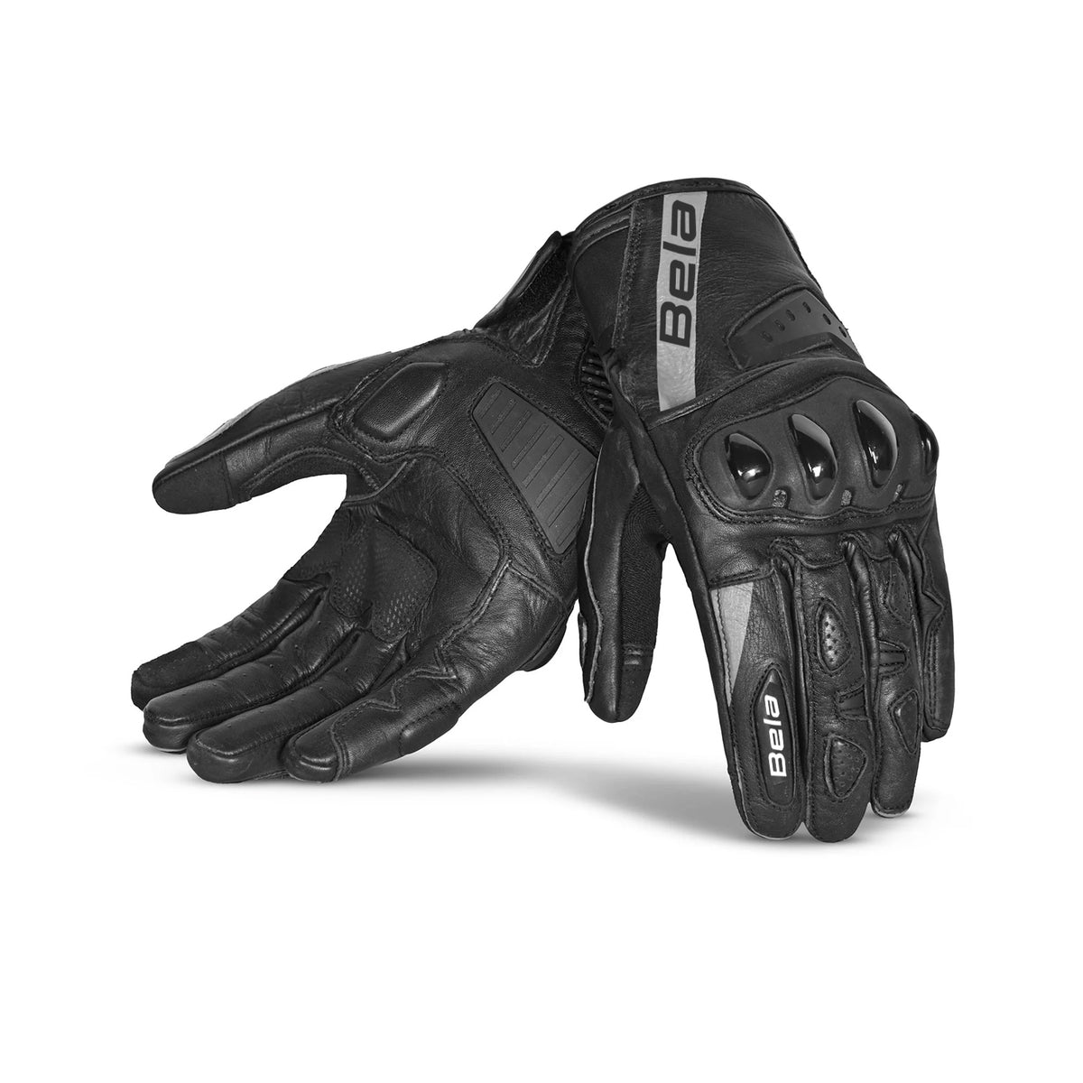 BELA BLAST Moto Homem Couro Luvas Preto