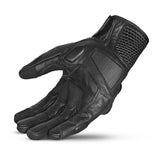 BELA BLAST Moto Homem Couro Luvas Preto