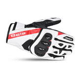 BELA BLAST Men's Motorcycle Leather Gloves Black White Red