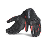 BELA BLAST Men's Motorcycle Leather Gloves Black Red