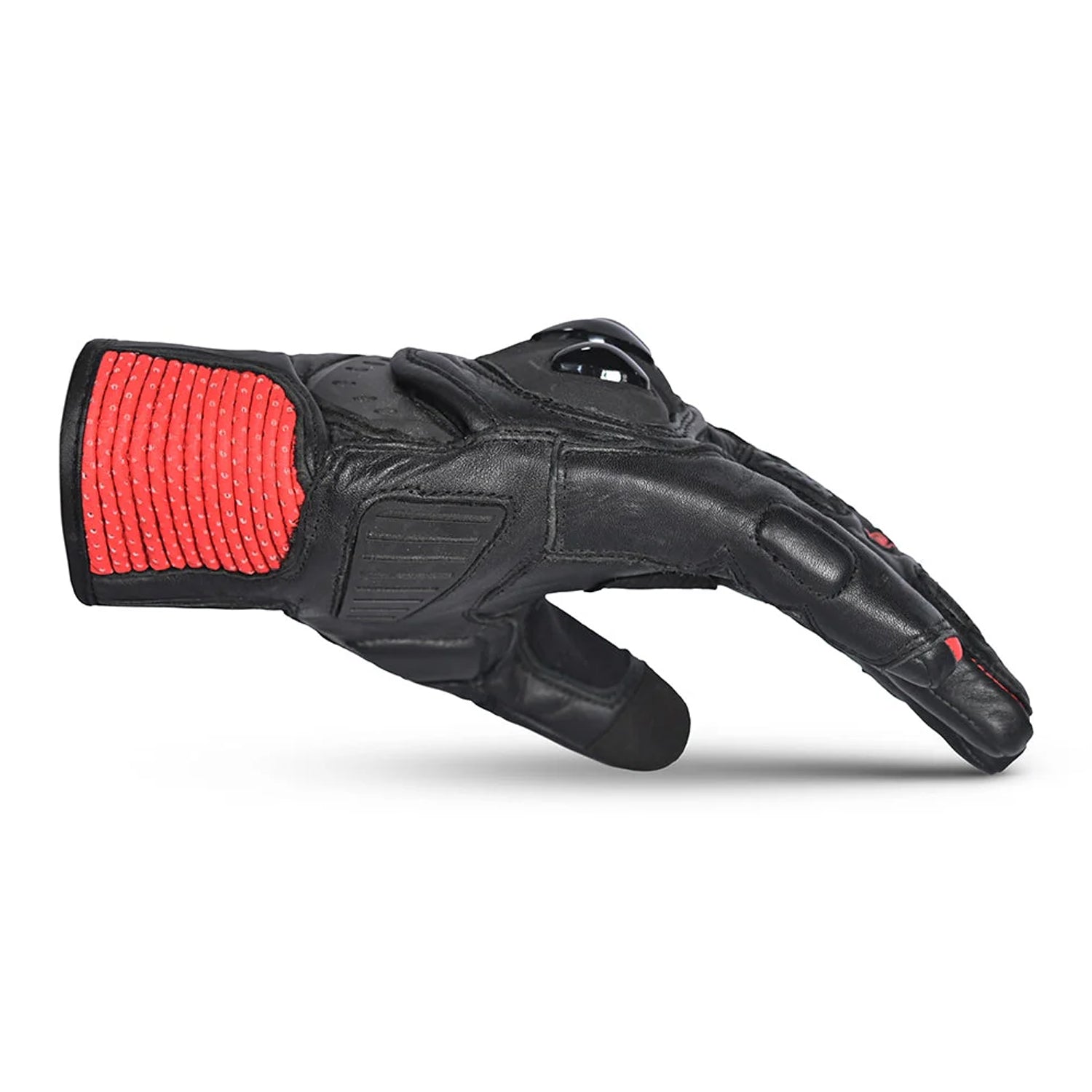 BELA BLAST Men's Motorcycle Leather Gloves Black Red – 5 – Maximomoto PT