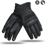 BEAUTIFUL CITY AICE Motorcycle Leather Gloves Black