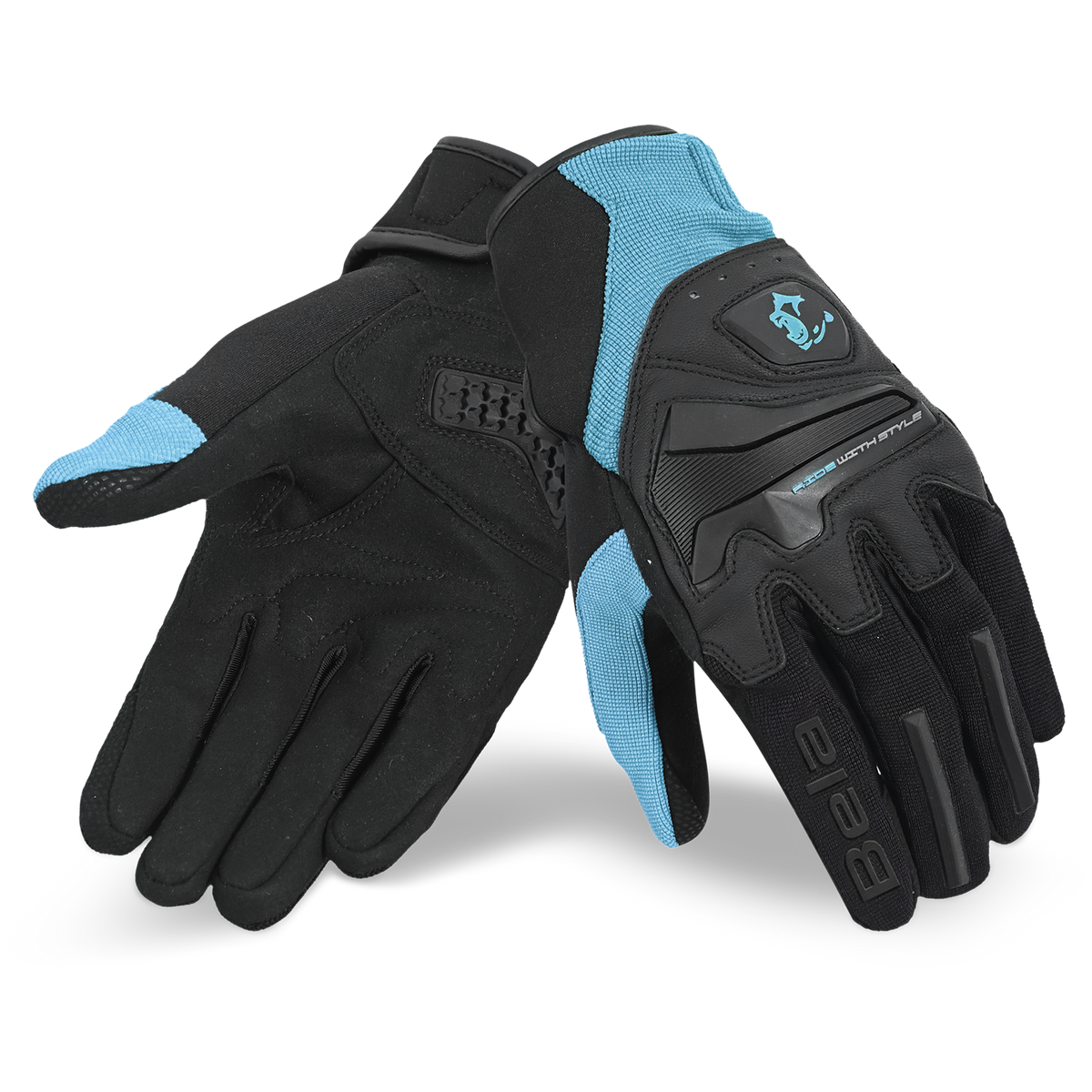 BELA STAR Luvas De Moto Textil Senhora Preto Turquoise