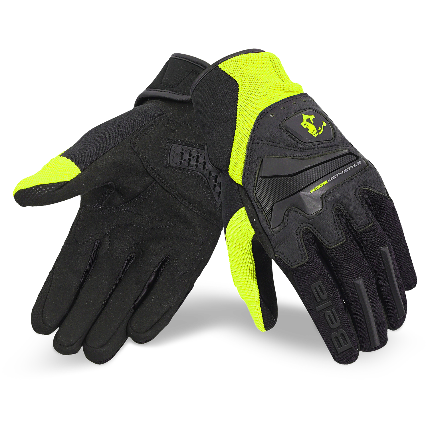 BELA STAR LUVAS DE MOTO HOMEM TEXTIL AMARELO PRETO – 1 – Maximomoto PT